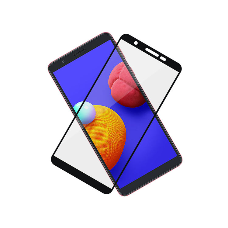 Dlix 2.5D full cover edge glue tempered glass screen protector for Galaxy A01 Core