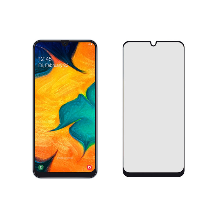 Dlix 2.5D silk print full glue tempered glass screen protector for Samsung Galaxy A30