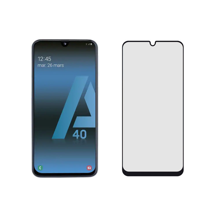 Dlix 3D hot bending full glue tempered glass screen protector for Samsung Galaxy A40