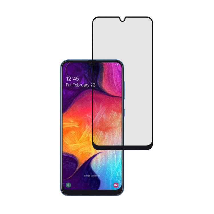 Dlix 2.5D silk print full glue tempered glass screen protector for Samsung Galaxy A50