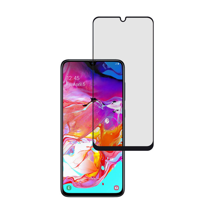 Dlix 2.5D silk print full glue tempered glass screen protector for Samsung Galaxy A70