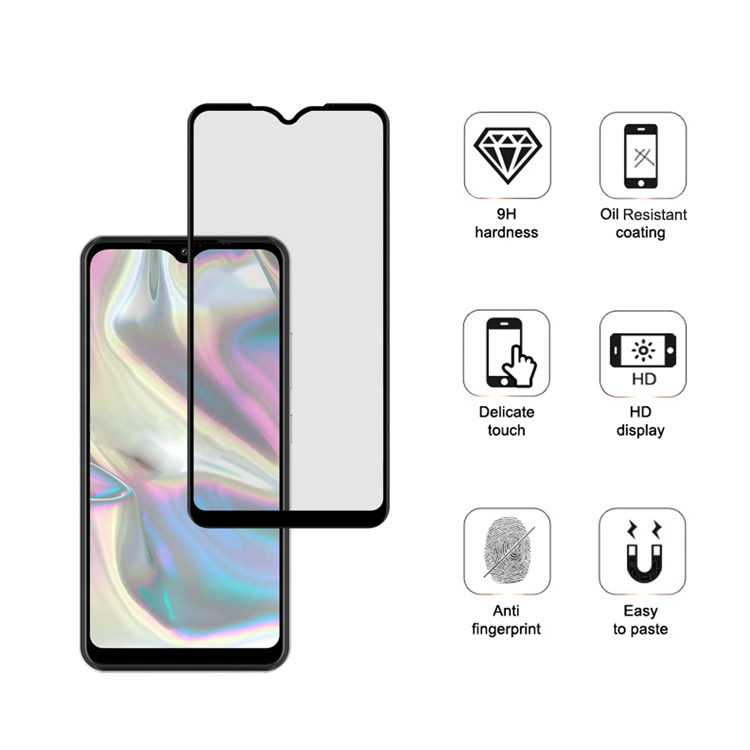 Dlix 2.5D silk print full glue tempered glass screen protector for Samsung Galaxy A70E
