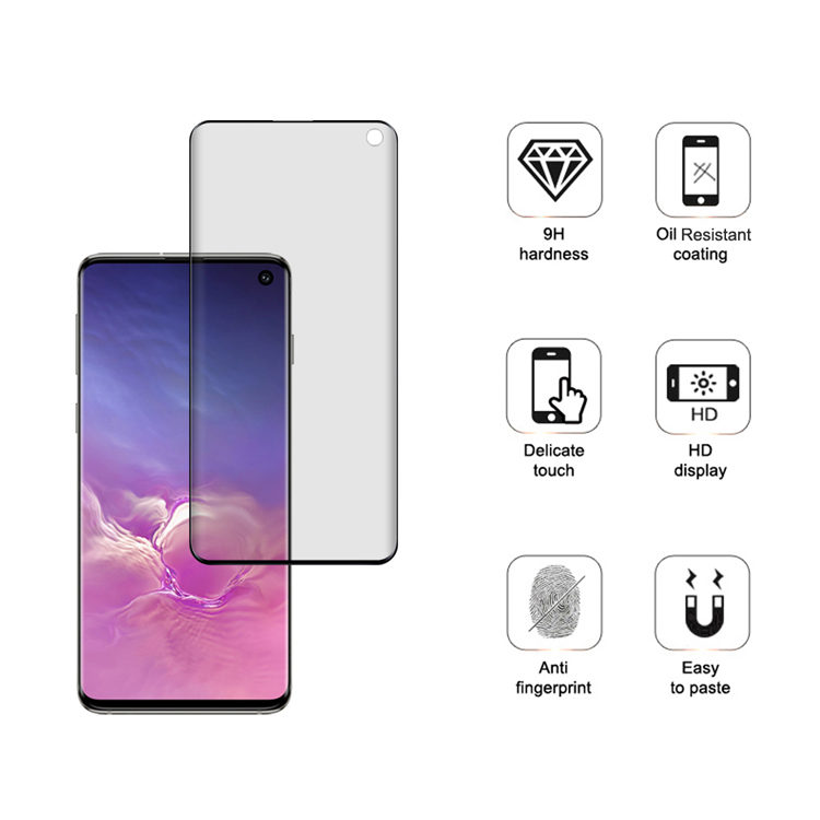 Dlix 3D hot bending full glue tempered glass screen protector for Samsung Galaxy S10