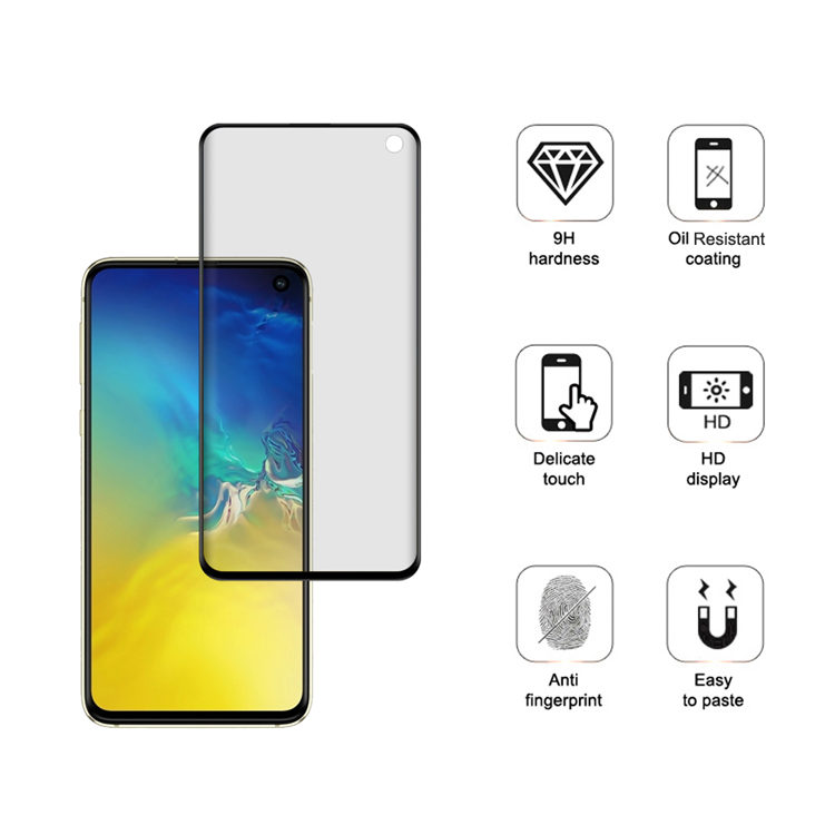 Dlix 2.5D silk print full glue tempered glass screen protector for Samsung Galaxy S10e