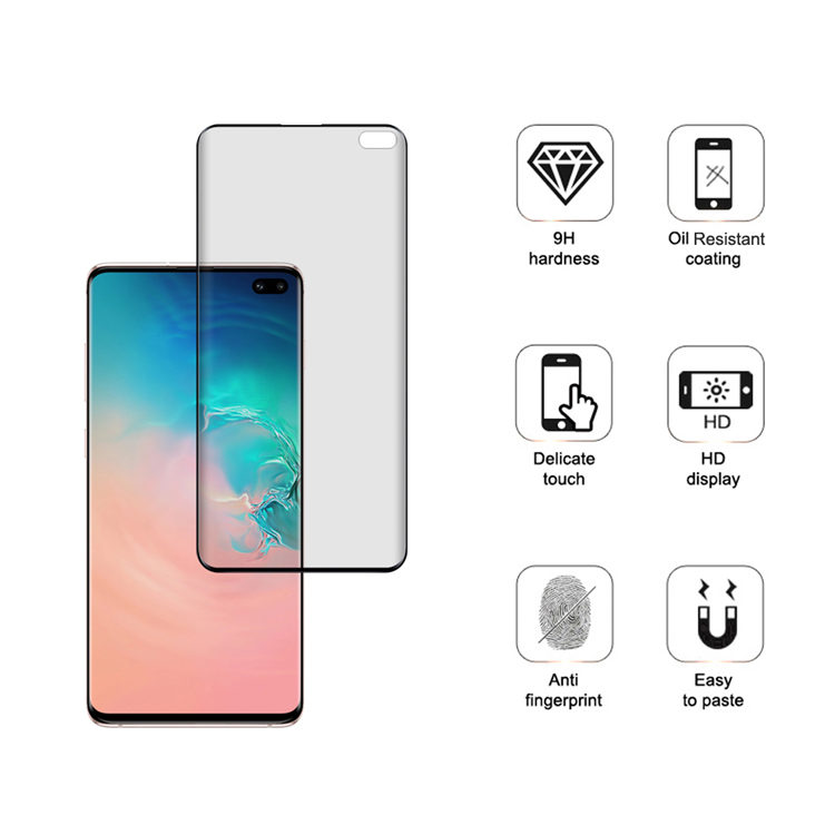Dlix 3D curved precise carving tempered glass screen protector for Samsung Galaxy S10+