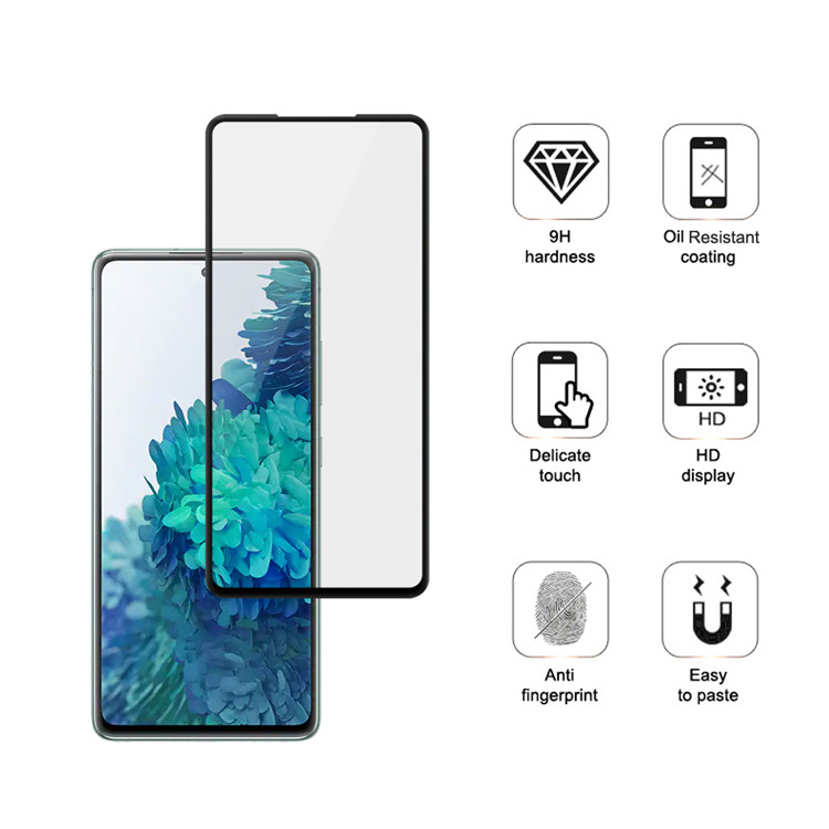 Dlix 2.5D silk print full glue tempered glass screen protector for Samsung Galaxy S20  Fan Edition