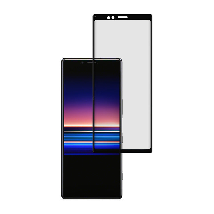 Dlix 2.5D silk print full glue tempered glass screen protector for Sony Xperia 1