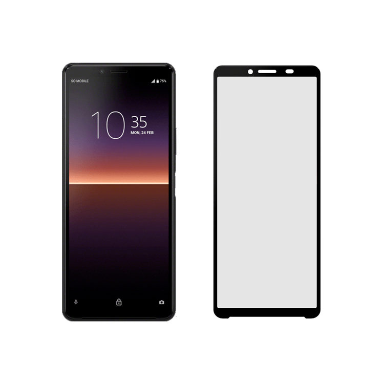 Dlix 2.5D silk print full glue tempered glass screen protector for Sony Xperia 10 ll
