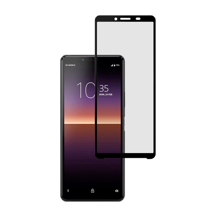 Dlix 3D hot bending edge glue tempered glass screen protector for Sony Xperia 10 ll