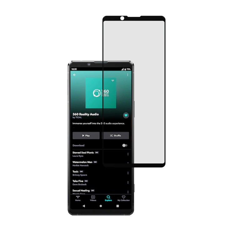 Dlix 3D hot bending edge glue tempered glass screen protector for Sony Xperia 1 ll