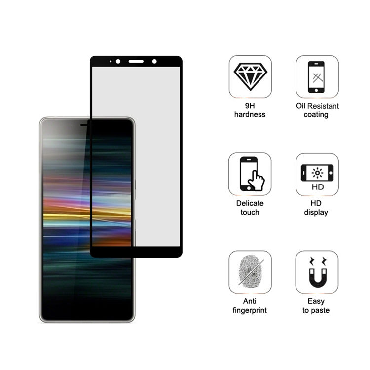 Dlix 2.5D silk print full glue tempered glass screen protector for Sony Xperia L3