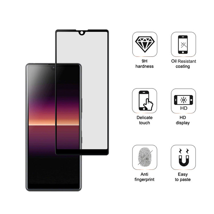 Dlix 3D hot bending full glue tempered glass screen protector for Sony Xperia L4