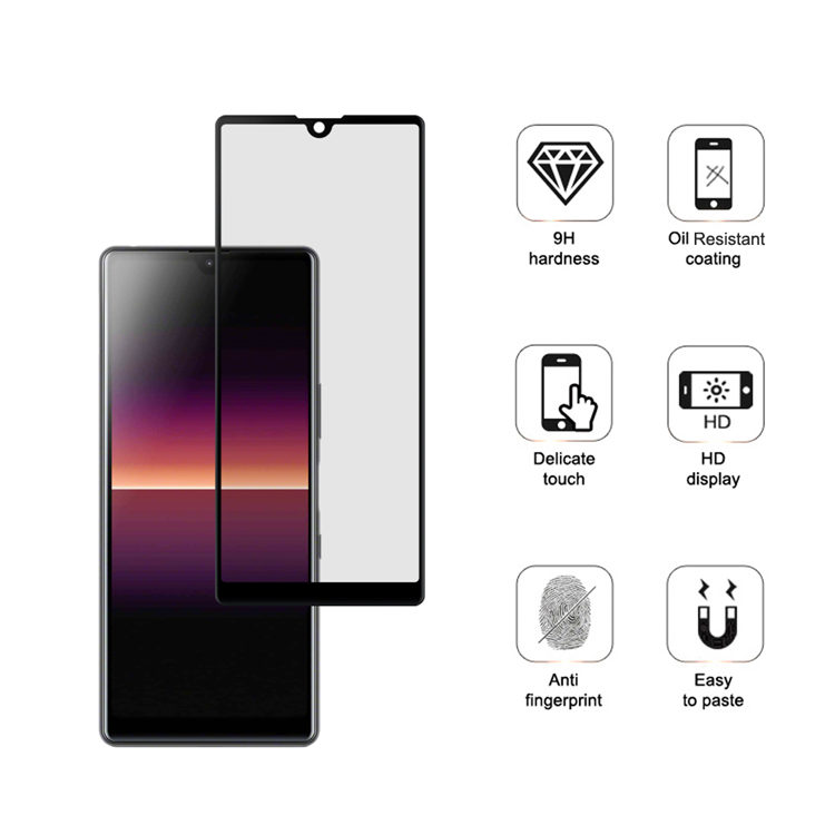 Dlix 2.5D silk print full glue tempered glass screen protector for Sony Xperia L4