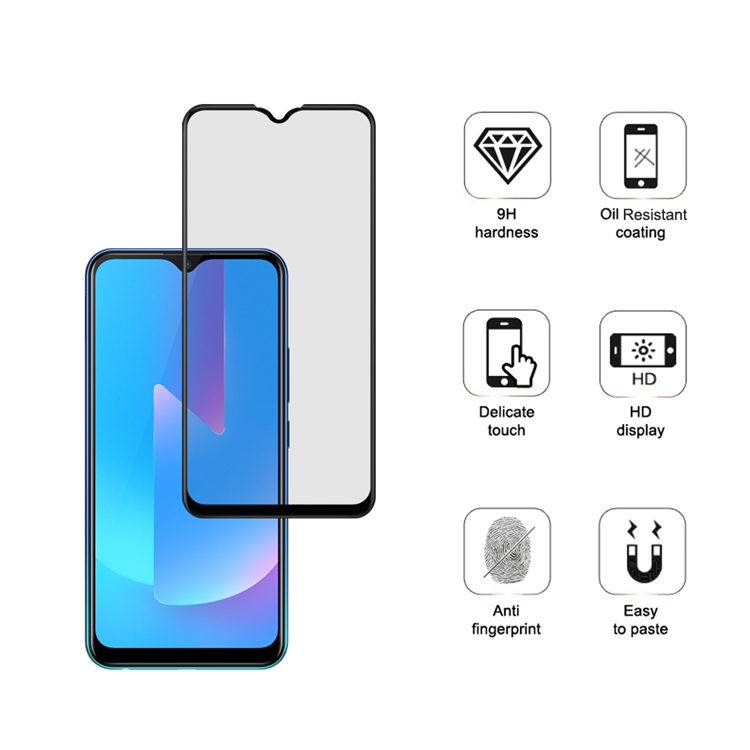 Dlix 3D hot bending full glue tempered glass screen protector for Vivo U3X