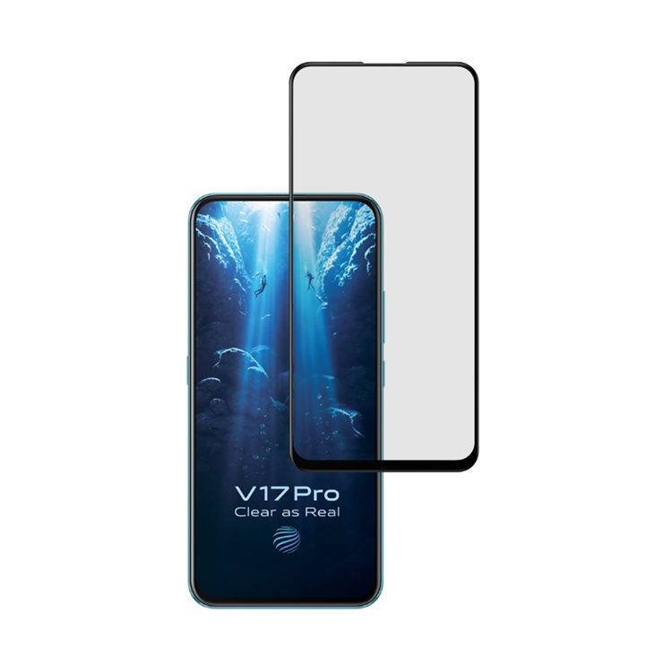 Dlix 3D hot bending edge glue tempered glass screen protector for Vivo V17 Pro
