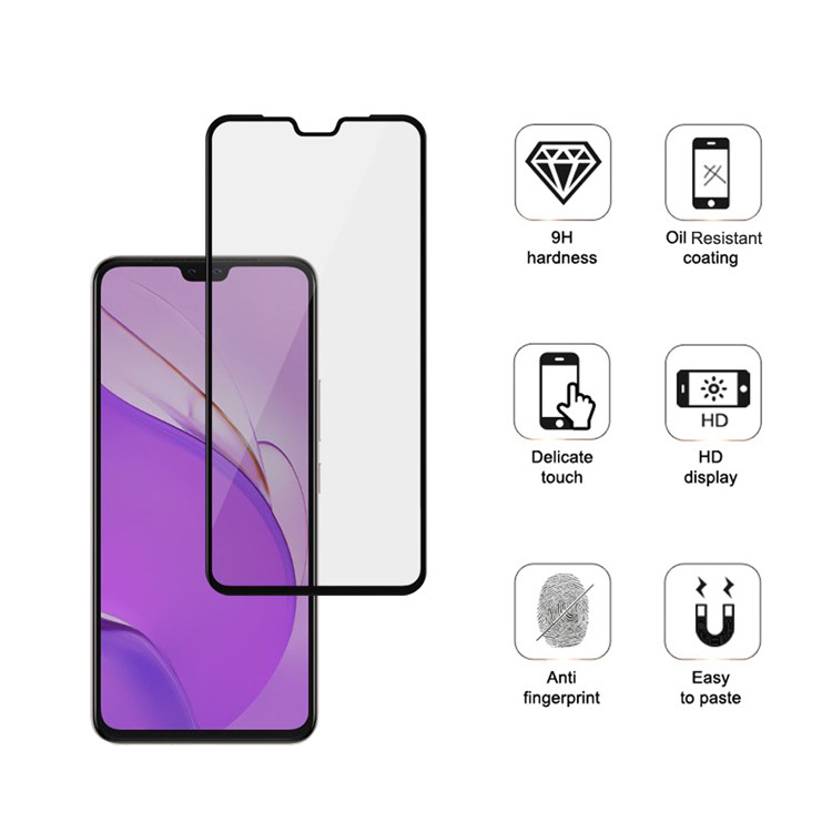 Dlix 3D hot bending edge glue tempered glass screen protector for Vivo V20 Pro