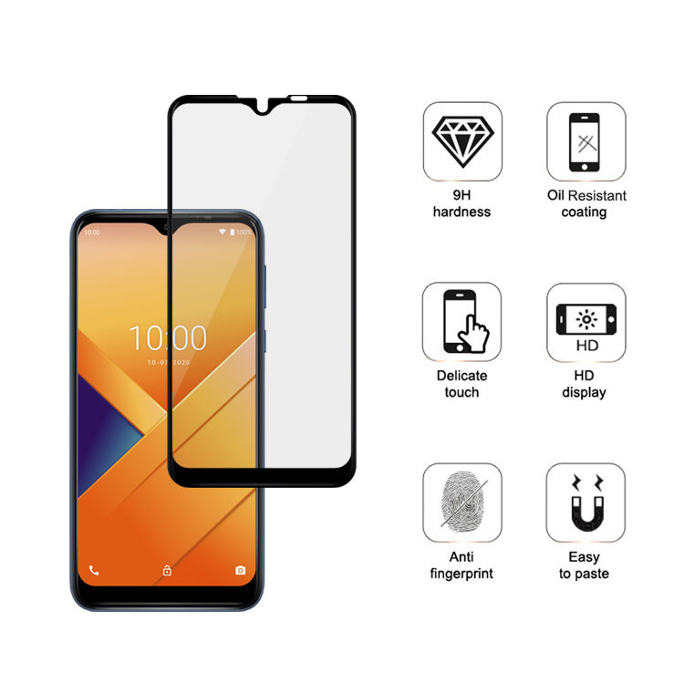 Dlix 2.5D silk print full glue tempered glass screen protector for Vivo Y81