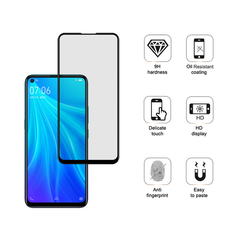 Dlix 3D hot bending full glue tempered glass screen protector for Vivo Z5X