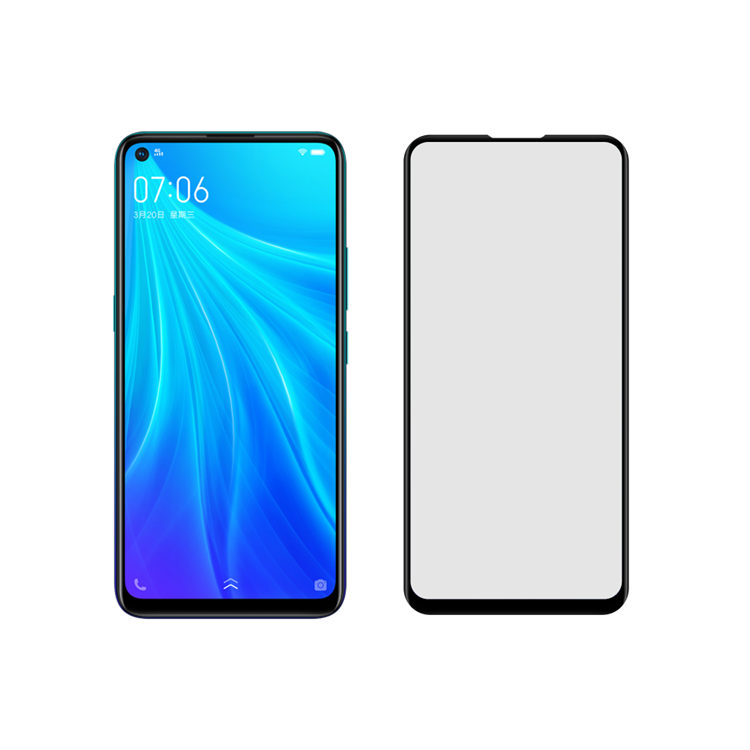 Dlix 2.5D silk print full glue tempered glass screen protector for Vivo Z5X