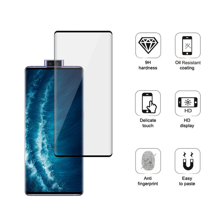 Dlix 3D curved precise carving tempered glass screen protector for Vivo NEX 3S