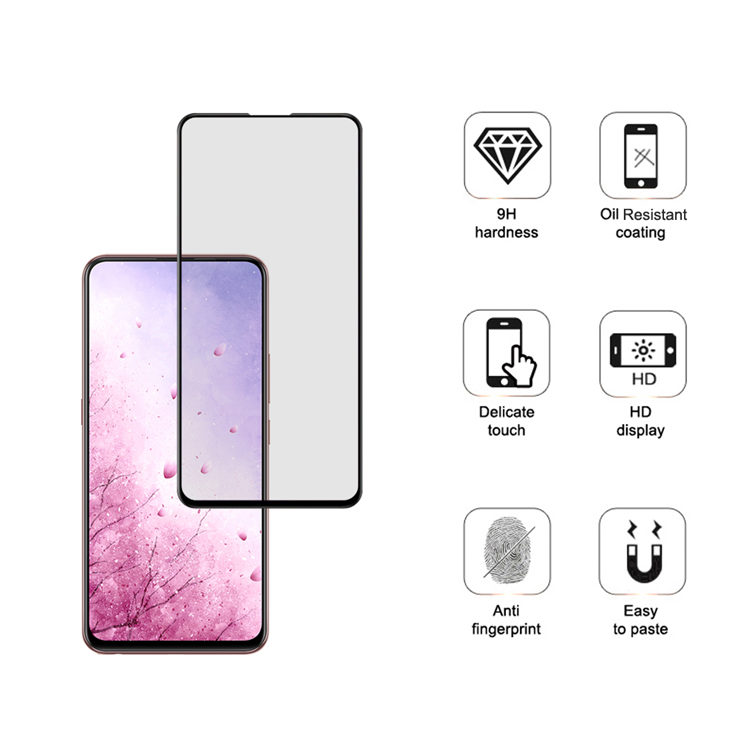 Dlix 3D hot bending full glue tempered glass screen protector for Vivo S1