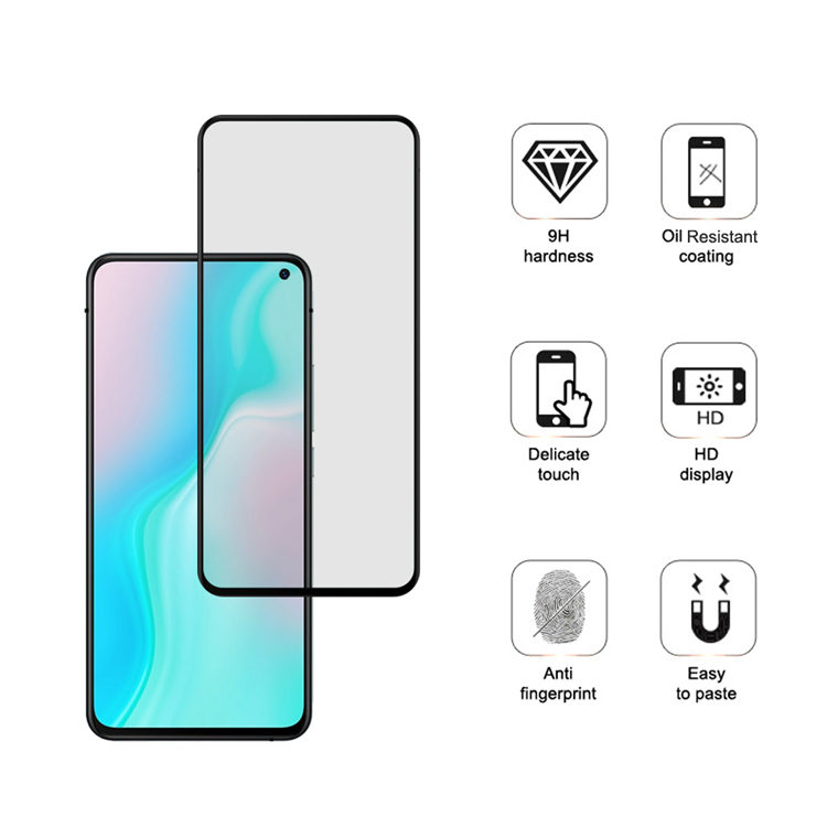 Dlix 2.5D silk print full glue tempered glass screen protector for Vivo S5