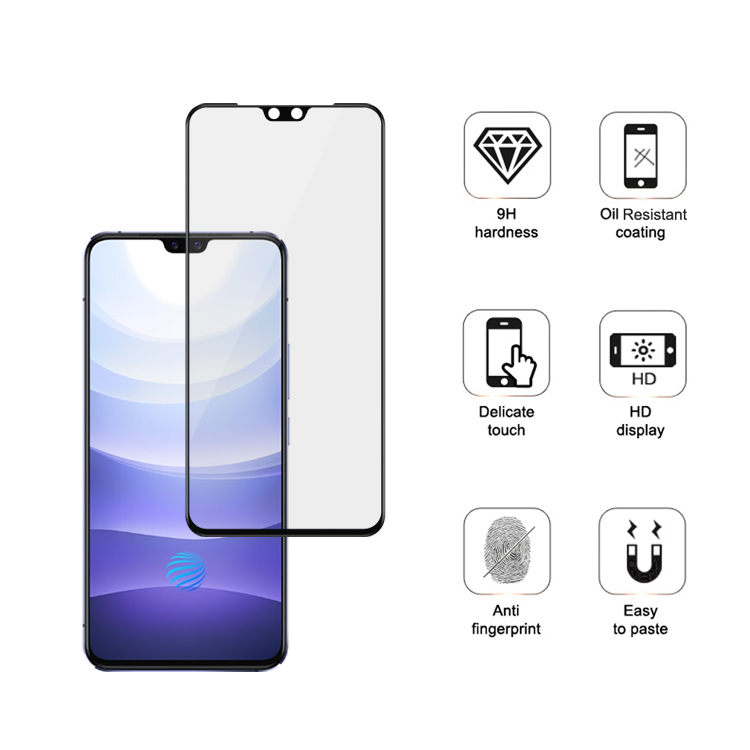 Dlix 3D hot bending full glue tempered glass screen protector for Vivo S9