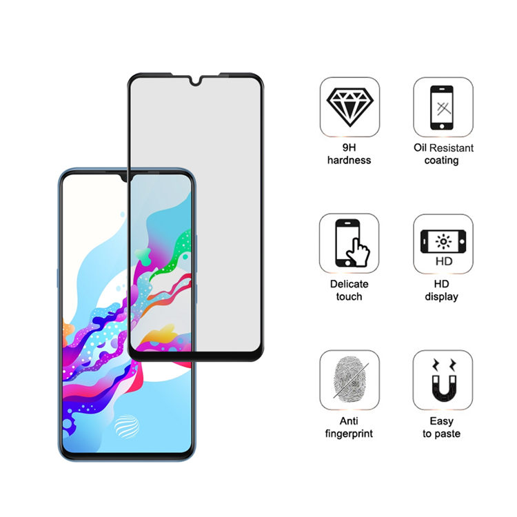 Dlix 3D hot bending full glue tempered glass screen protector for Vivo Z5