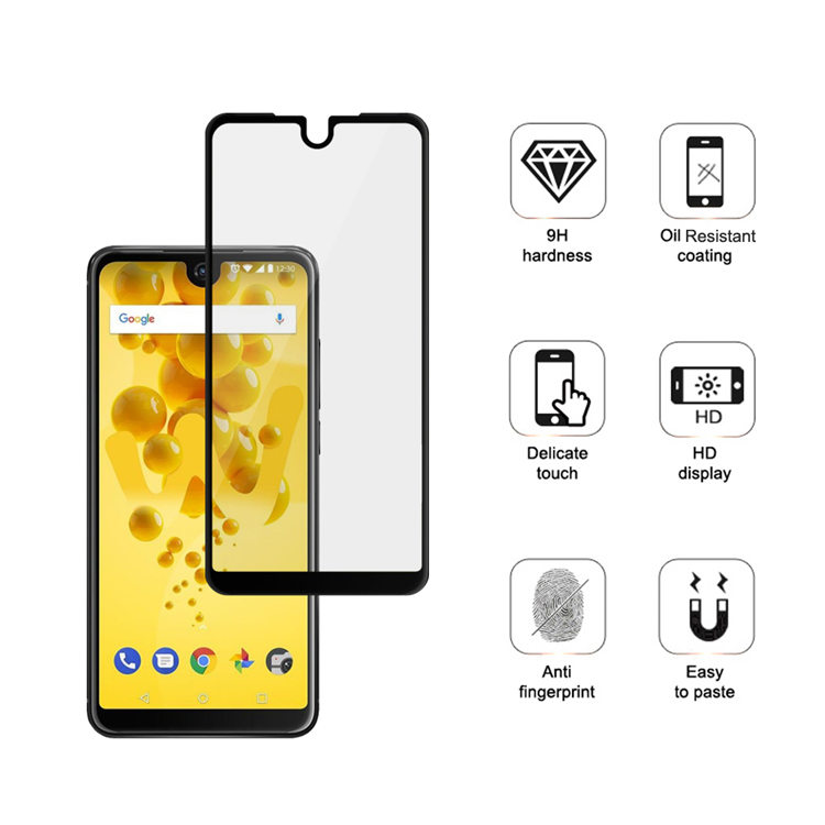 Dlix 3D hot bending full glue tempered glass screen protector for Wiko View 2