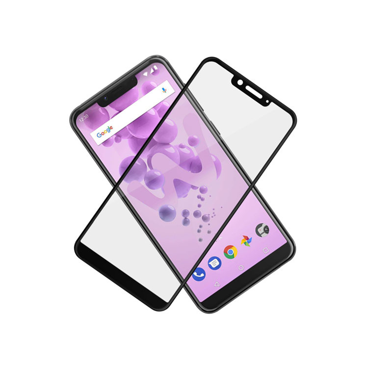 Dlix 2.5D silk print full glue tempered glass screen protector for Wiko View 2 Go