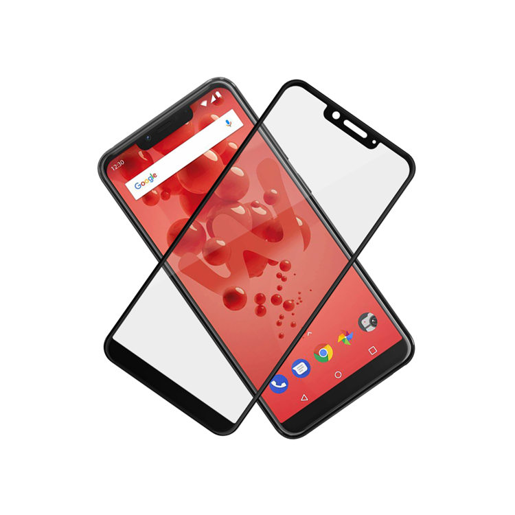 Dlix 2.5D silk print full glue tempered glass screen protector for Wiko View 2 Plus