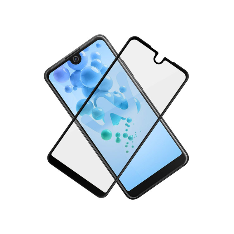 Dlix 2.5D silk print full glue tempered glass screen protector for Wiko View 2 Pro