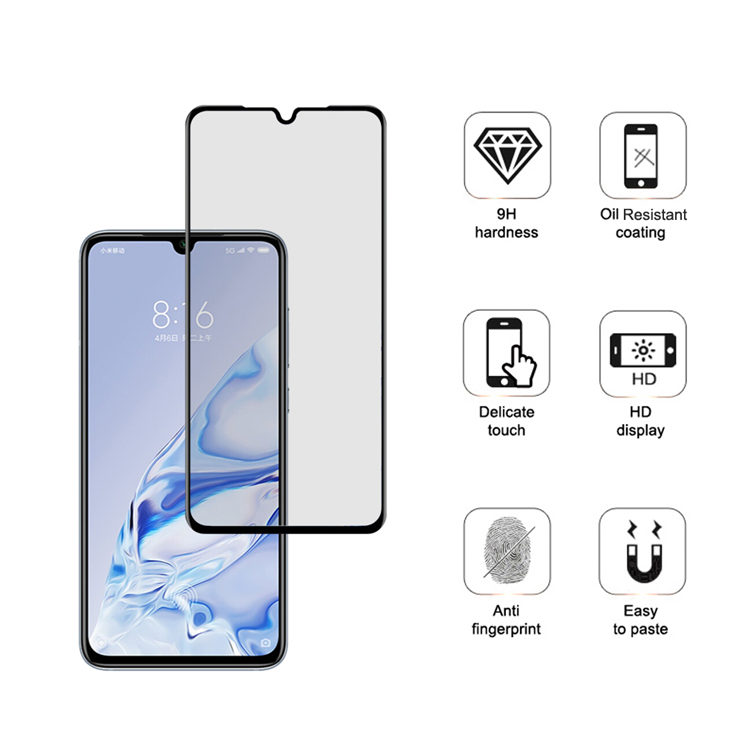 Dlix 3D hot bending full glue tempered glass screen protector for Xiaomi 9 Pro 5G