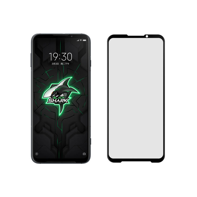 Dlix 2.5D silk print full glue tempered glass screen protector for Xiaomi Black Shark 3