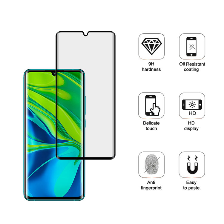 Dlix 3D curved precise carving tempered glass screen protector for Xiaomi CC9 Pro