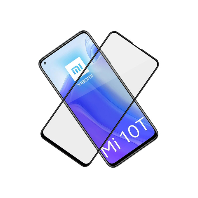 Dlix 2.5D silk print full glue tempered glass screen protector for Xiaomi Mi 10T