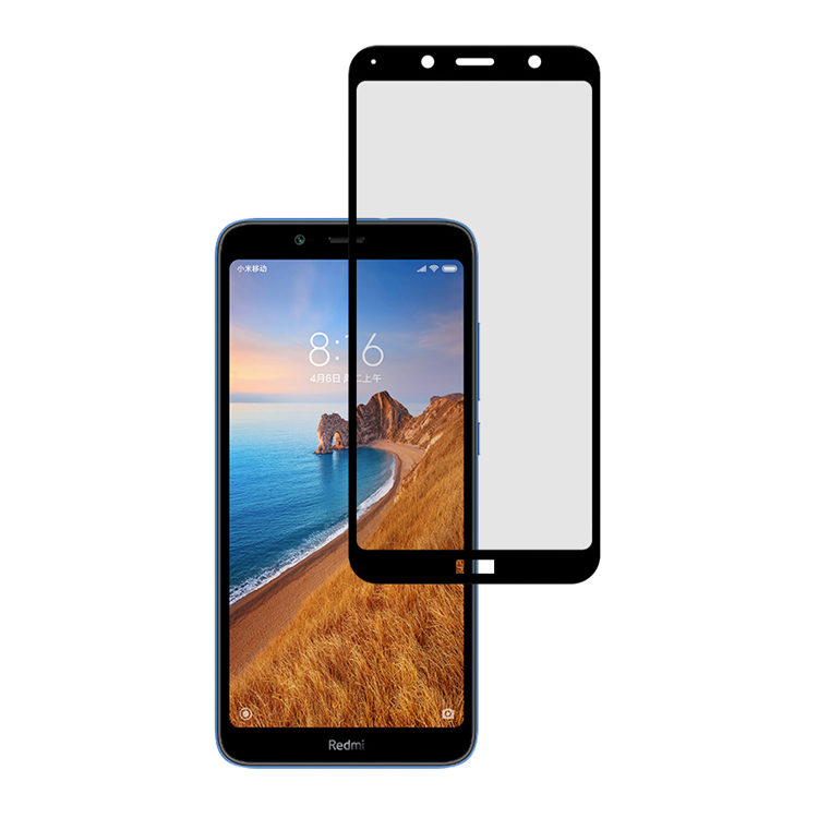 Dlix 3D hot bending edge glue tempered glass screen protector for Xiaomi Redmi 7A