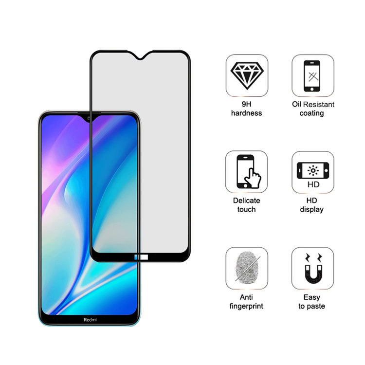 Dlix 2.5D silk print full glue tempered glass screen protector for Xiaomi Redmi 8A Pro