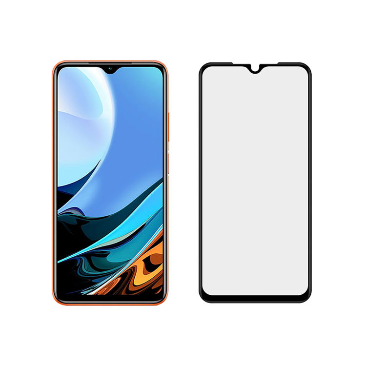 Dlix 2.5D silk print full glue tempered glass screen protector for Xiaomi Redmi 9 Power