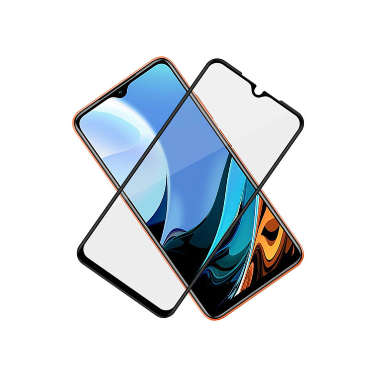 Dlix 2.5D silk print full glue tempered glass screen protector for Xiaomi Redmi 9 Power