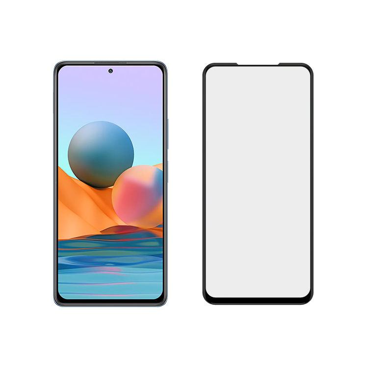 Dlix 2.5D silk print full glue tempered glass screen protector for Xiaomi Redmi Note 10 Pro