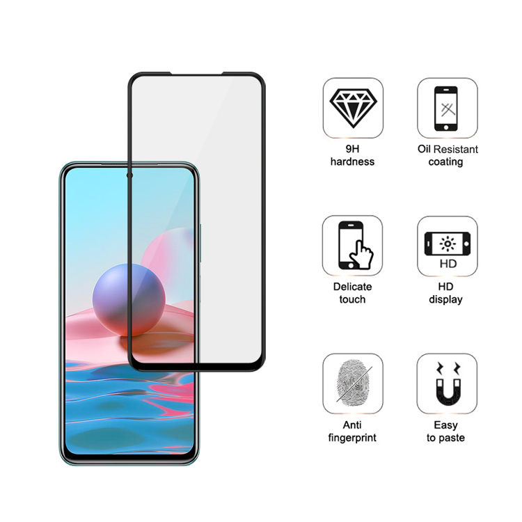 Dlix 3D hot bending edge glue tempered glass screen protector for Xiaomi Redmi Note 10 Pro Max