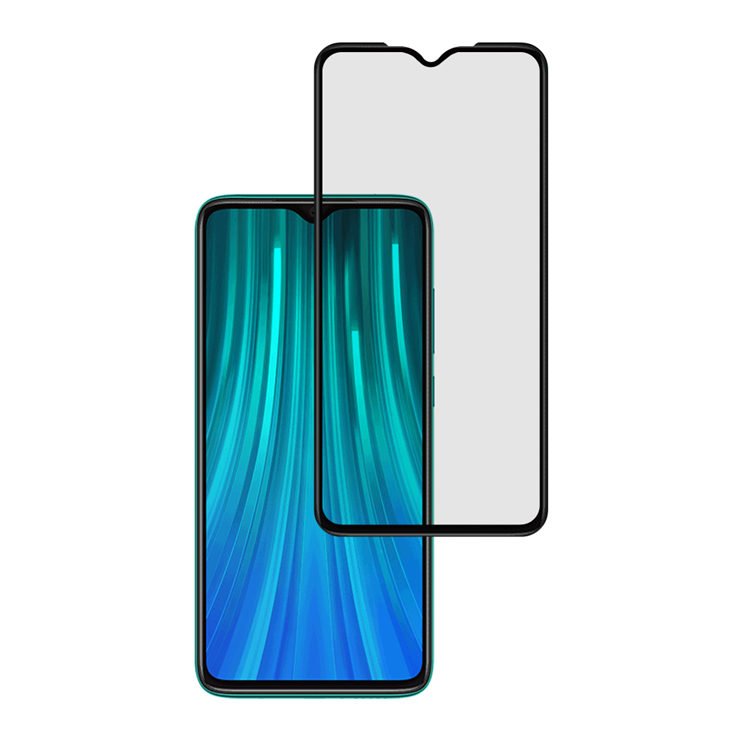 Dlix 2.5D silk print full glue tempered glass screen protector for Xiaomi Redmi Note 8