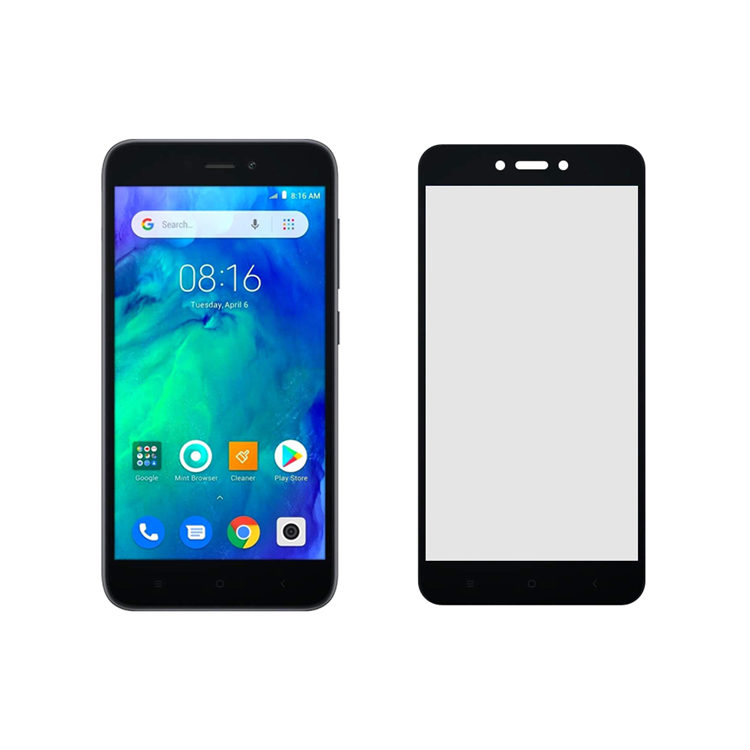 Dlix 2.5D silk print full glue tempered glass screen protector for Xiaomi Redmi Go