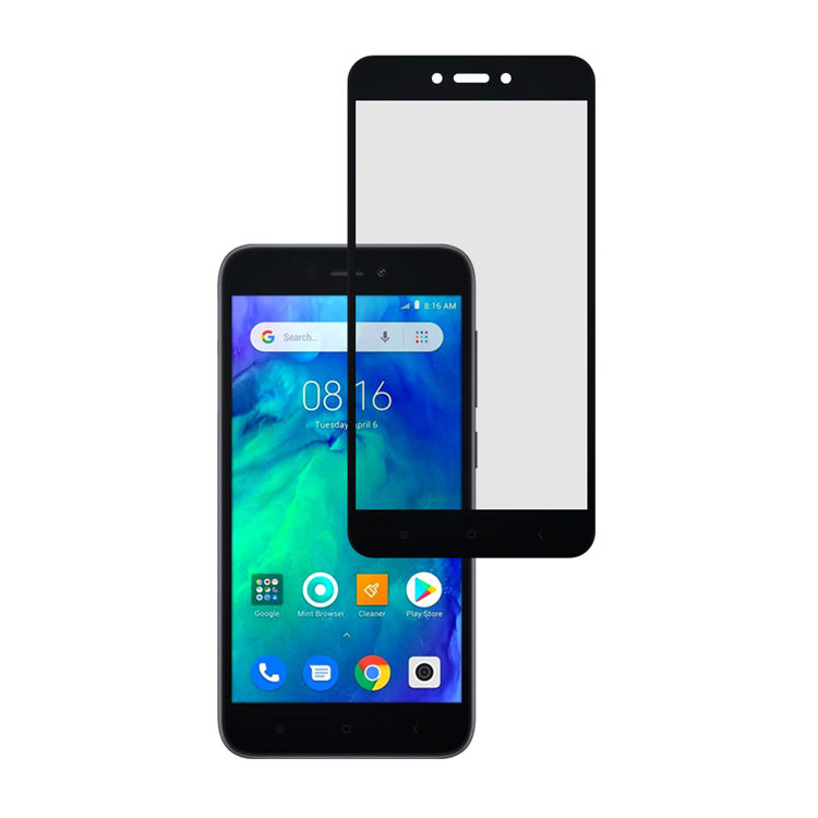 Dlix 2.5D silk print full glue tempered glass screen protector for Xiaomi Redmi Go