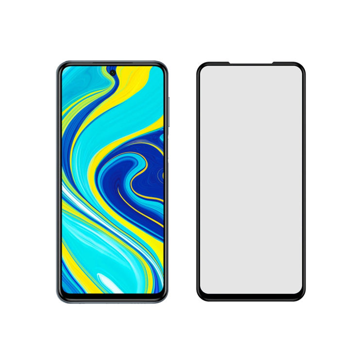 Dlix 2.5D silk print full glue tempered glass screen protector for Xiaomi Redmi Note 9S