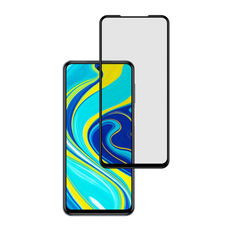 Dlix 2.5D silk print full glue tempered glass screen protector for Xiaomi Redmi Note 9S
