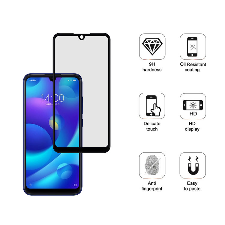 Dlix 2.5D silk print full glue tempered glass screen protector for Xiaomi Pllay