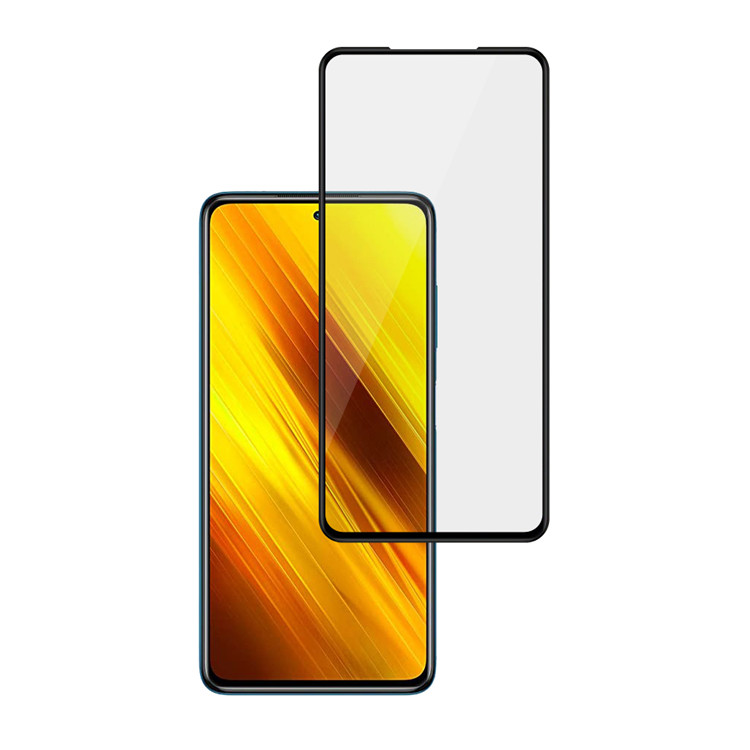 Dlix 3D hot bending edge glue tempered glass screen protector for Xiaomi Poco X3