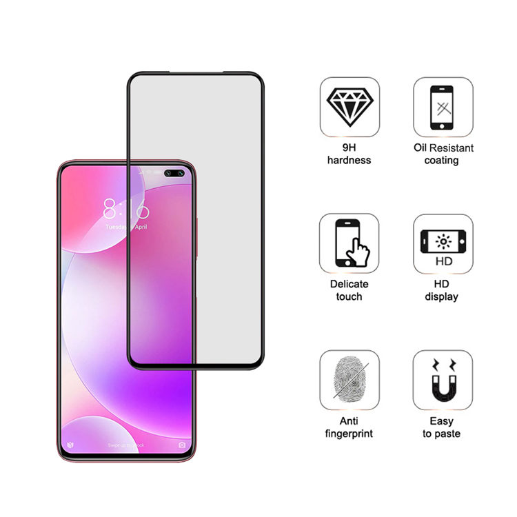 Dlix 3D hot bending full glue tempered glass screen protector for Xiaomi Poco X2 Pro